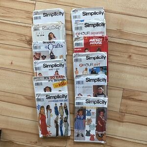 Simplicity Sewing Pattern lot of 12 vintage factory folded unused